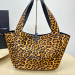 Saint Laurent Le 5 A 7 Bea In Pony Hair Leather Coffee